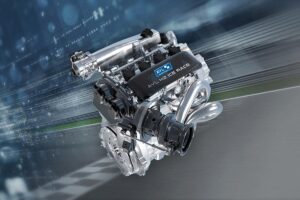 Un moteur innovant injectant de l'eau pour améliorer l'efficacité et la performance, symbolisant une alternative révolutionnaire à l'hydrogène.