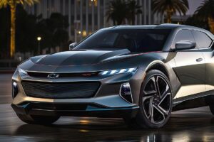 Image de la nouvelle Chevrolet Camaro électrique, prévue pour 2025, combinant performance et durabilité.