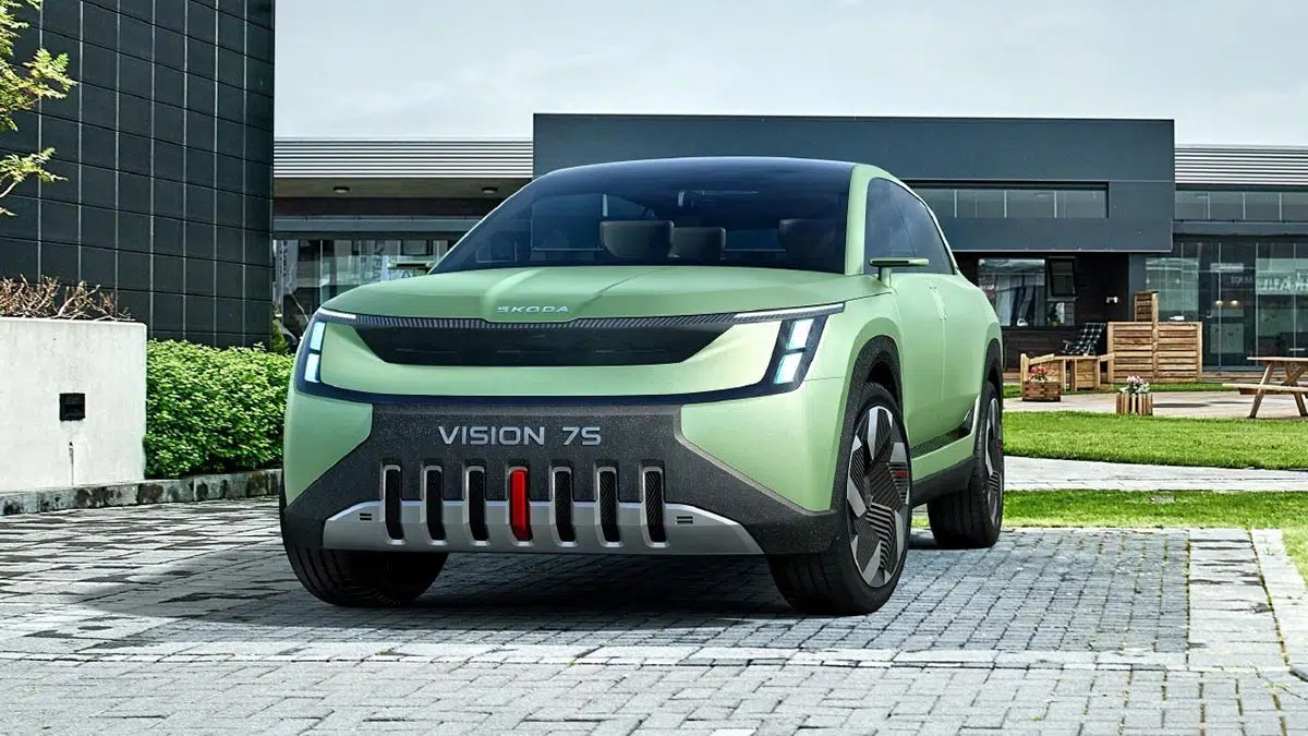 Concept Škoda Vision 7S avec design robuste et phares en T