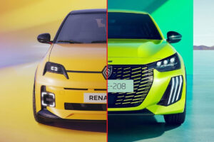 Confrontation entre la Renault 5 E-Tech et la Peugeot E-208, deux citadines électriques françaises populaires