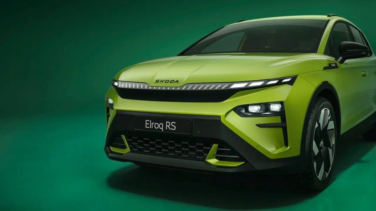 Skoda Enyaq RS 2025 Coupé avec jantes 21 pouces et finition sportive