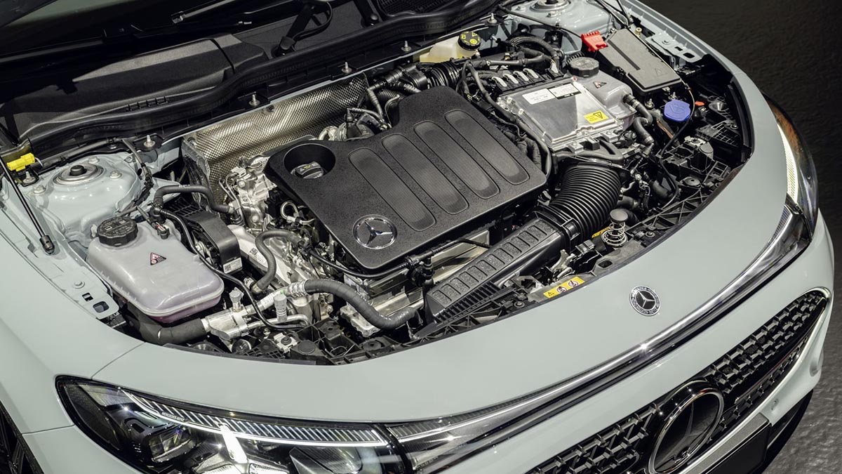 Moteur 1.5 turbo hybride 48V du Mercedes CLA 2025 avec architecture cycle Miller
