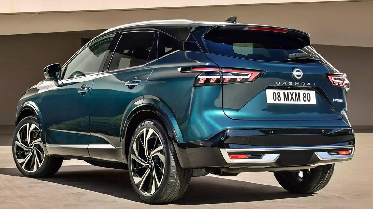 Arrière du Nissan Qashqai e‑Power 2026 avec feux LED et finitions N‑Design
