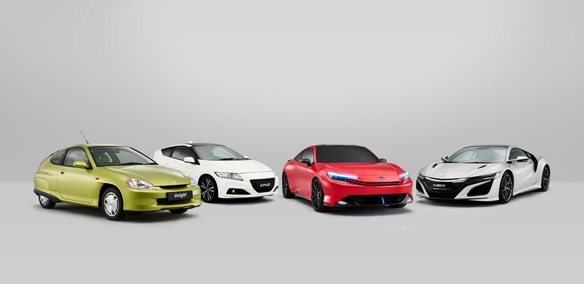 Concepts du Honda Prelude 2026 illustrant différentes phases de design et versions stylistiques