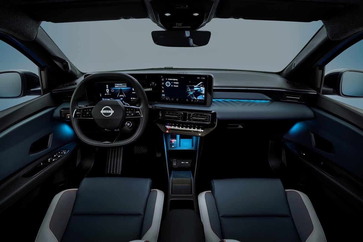 Banquette arrière de la Nissan Micra électrique avec espace pour trois passagers