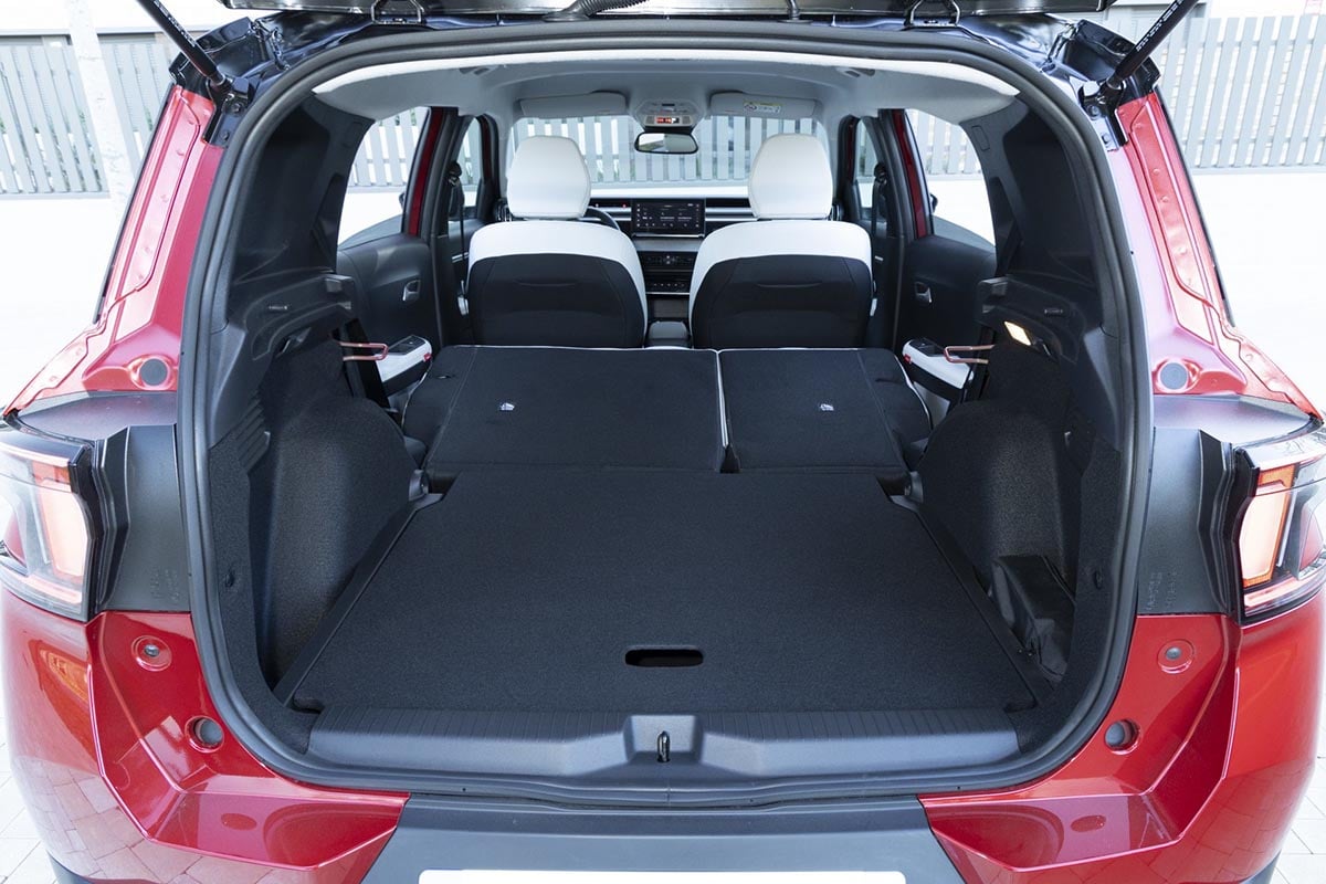 Coffre Citroën C3 Aircross 2025 configuration 5 places avec volume de 460 litres