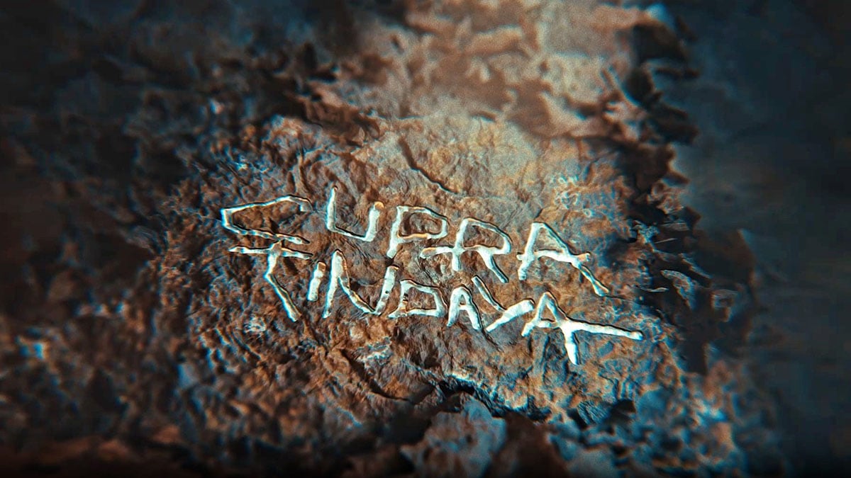 Logo CUPRA et nom Tindaya inscrits dans la roche volcanique