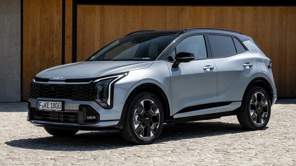  Face avant du Kia Sportage 2025 avec éclairage LED star-map et nouvelle calandre