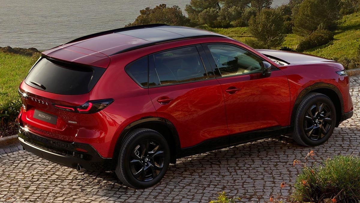  Profil latéral du Mazda CX-5 2025 hybride avec ligne élégante et design Kodo affirmé