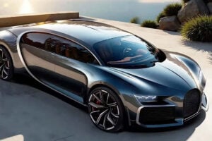 Réplique Bugatti Chiron électrique 4 portes par créateur robots aspirateurs, supercar électrique innovante