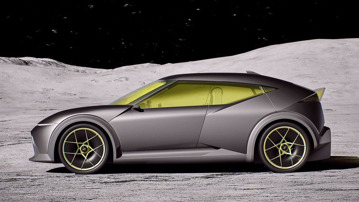 Profil du Hyundai Concept Three, berline électrique compacte sur plateforme E-GMP