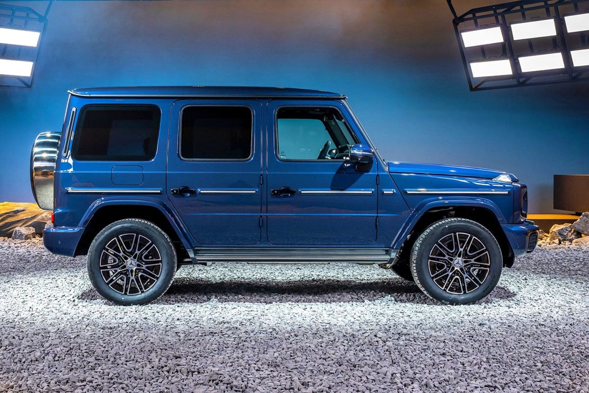 Gabarit compact du futur Mercedes G mini 2027 avec silhouette inspirée du Classe G