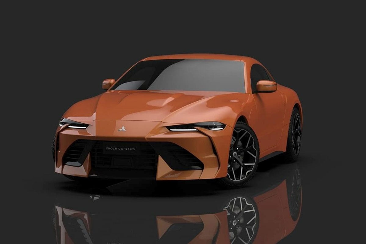 Face avant du concept Mitsubishi Eclipse 2026 avec signature lumineuse moderne