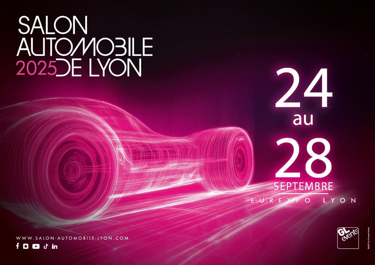 Affiche officielle du Salon Automobile de Lyon 2025 avec dates et logo Eurexpo