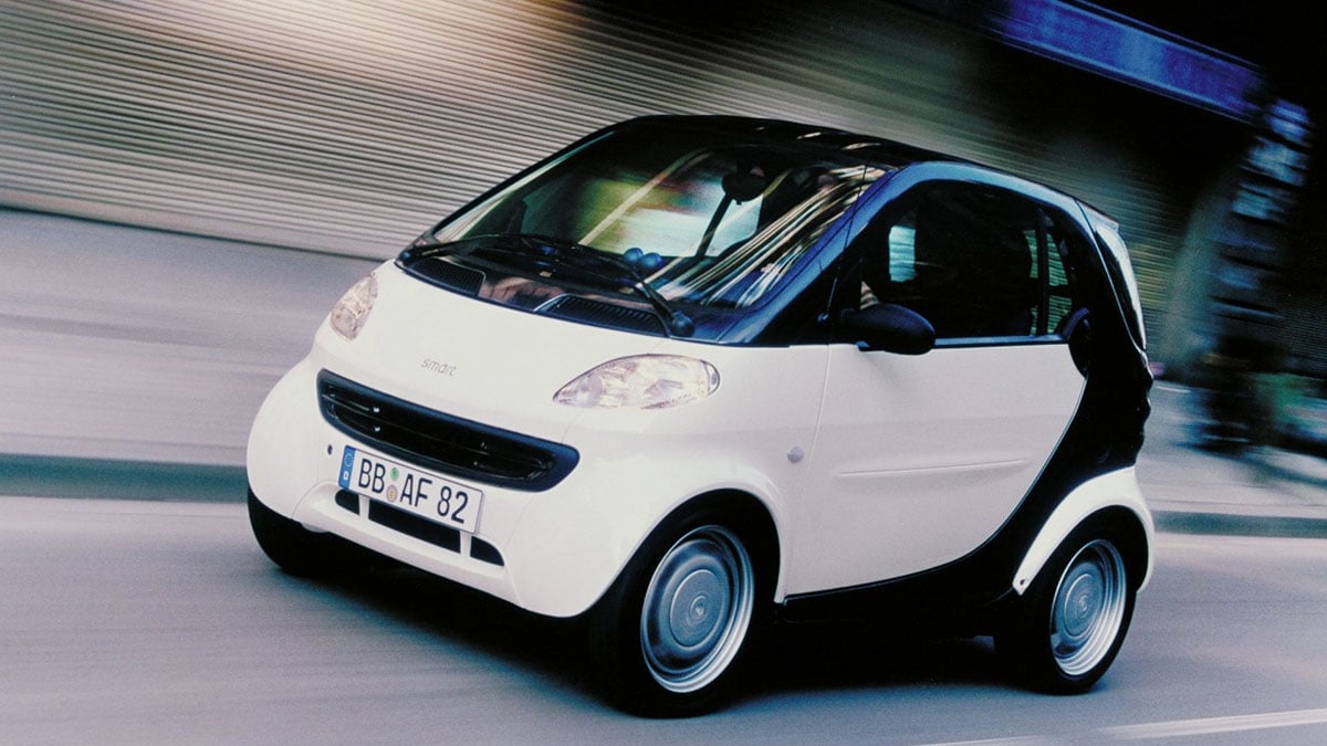 Smart Fortwo compacte vue de face avec design urbain caractéristique