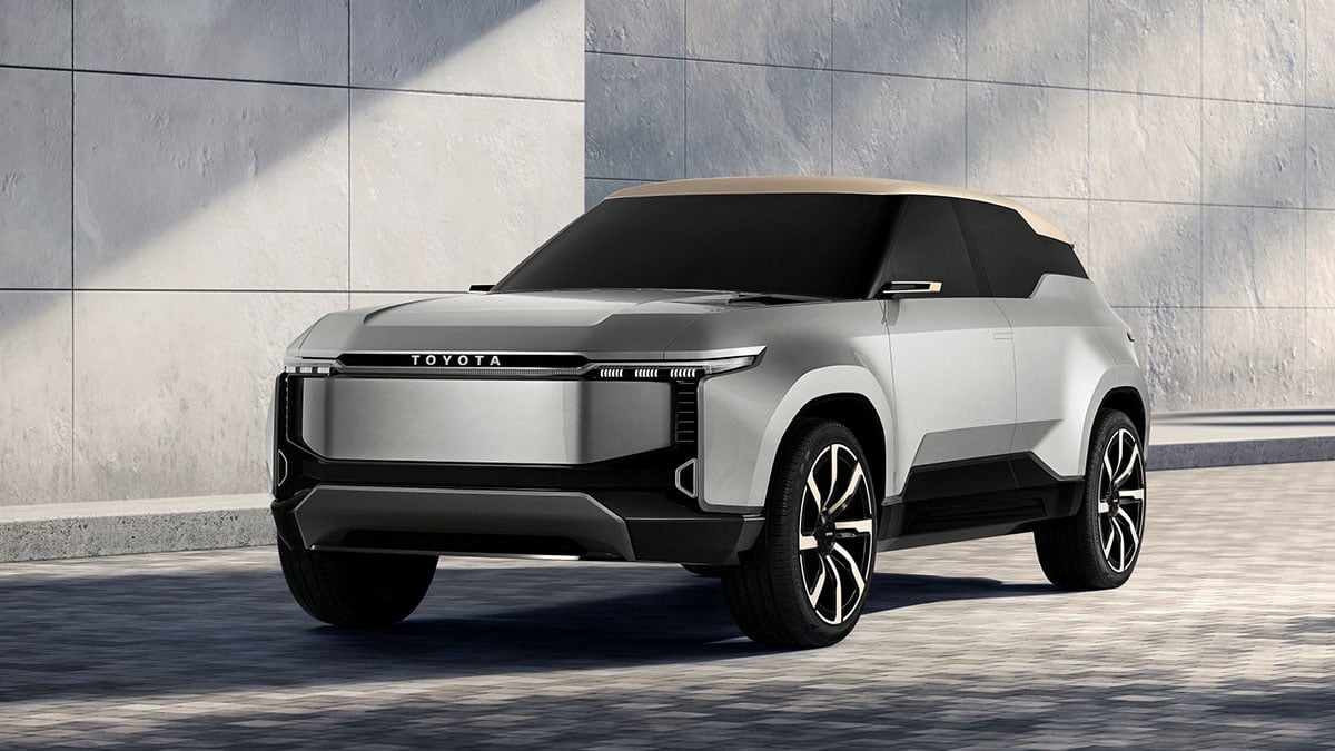 Illustration de face avant du Toyota Land Cruiser Se électrique