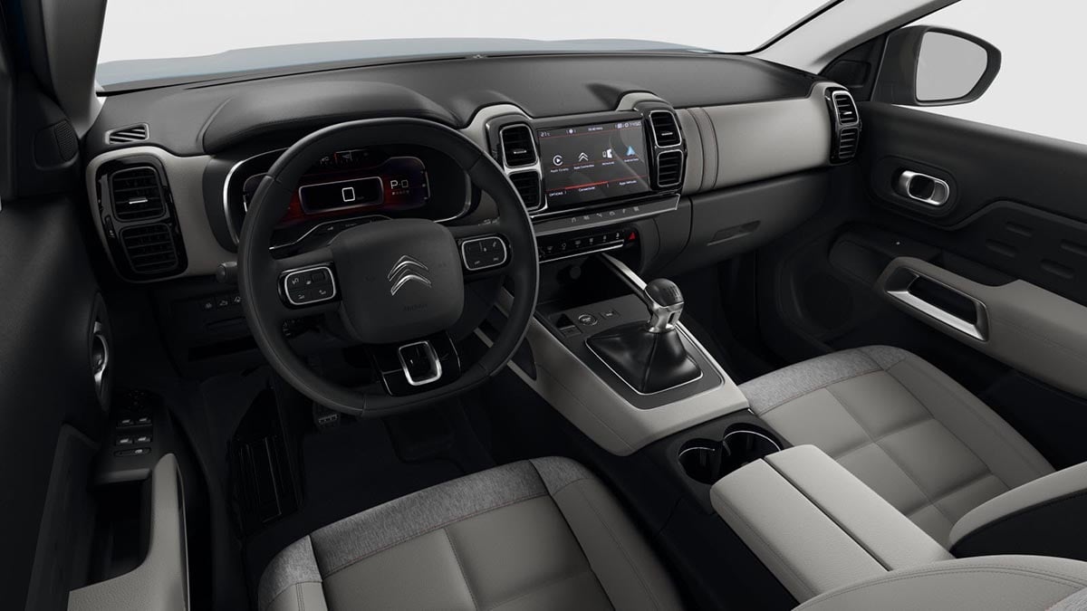 Intérieur du C5 Aircross hybride rechargeable avec double écran et sellerie Advanced Comfort  