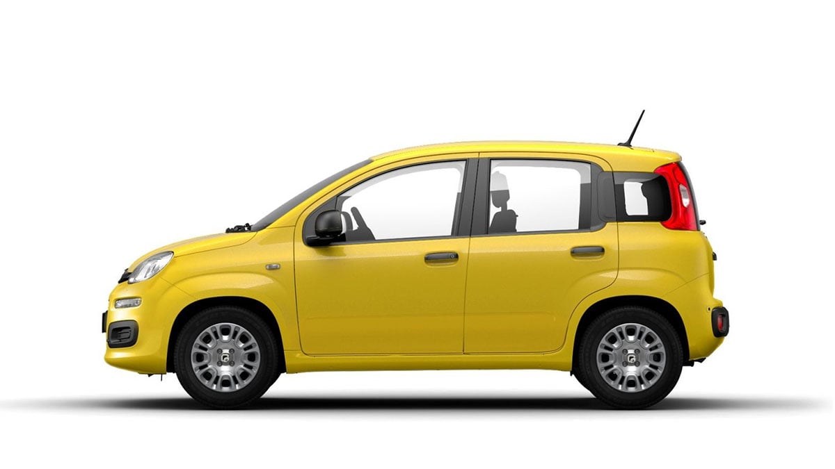 Fiat Panda Hybrid 2025 en finition Classic vue de profil, citadine économique disponible dès 12 590 euros