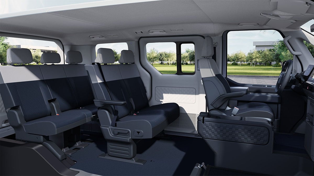 Volume de chargement du Kia PV5 Passenger avec sièges relevés