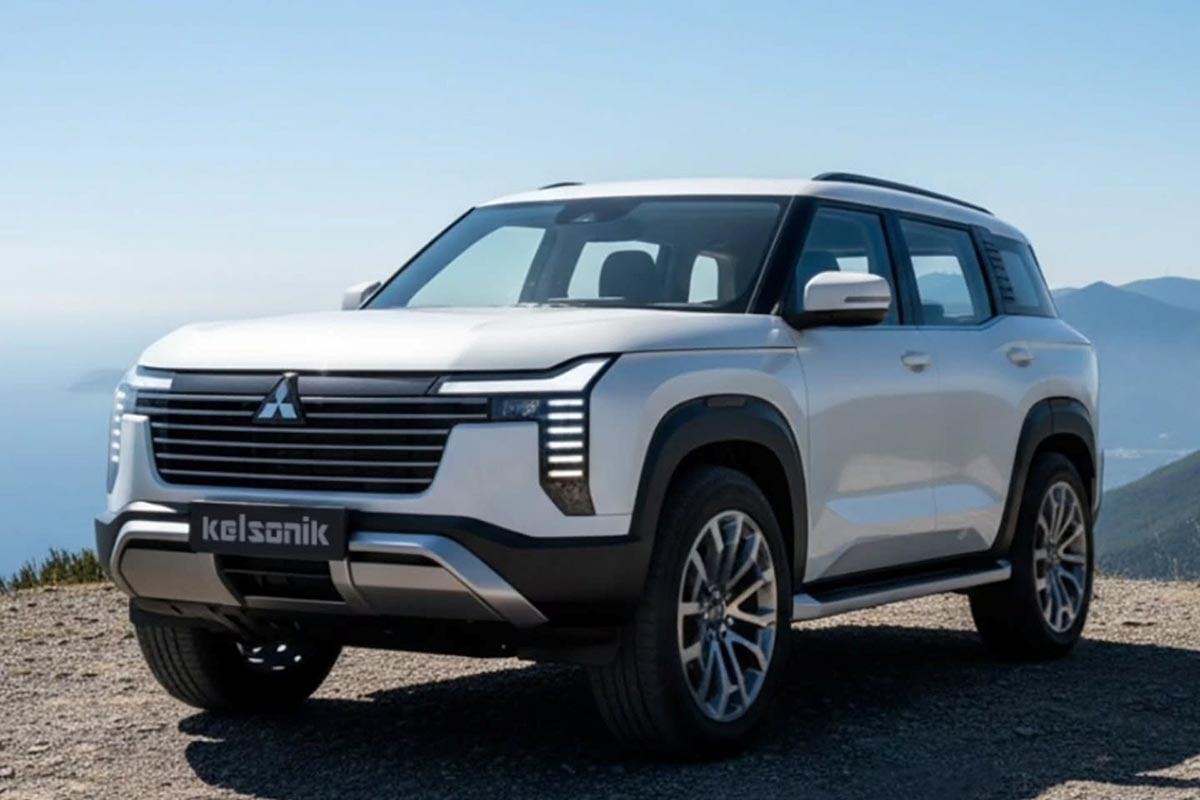  Avant du Mitsubishi Pajero 2026 avec calandre verticale et boucliers renforcés 