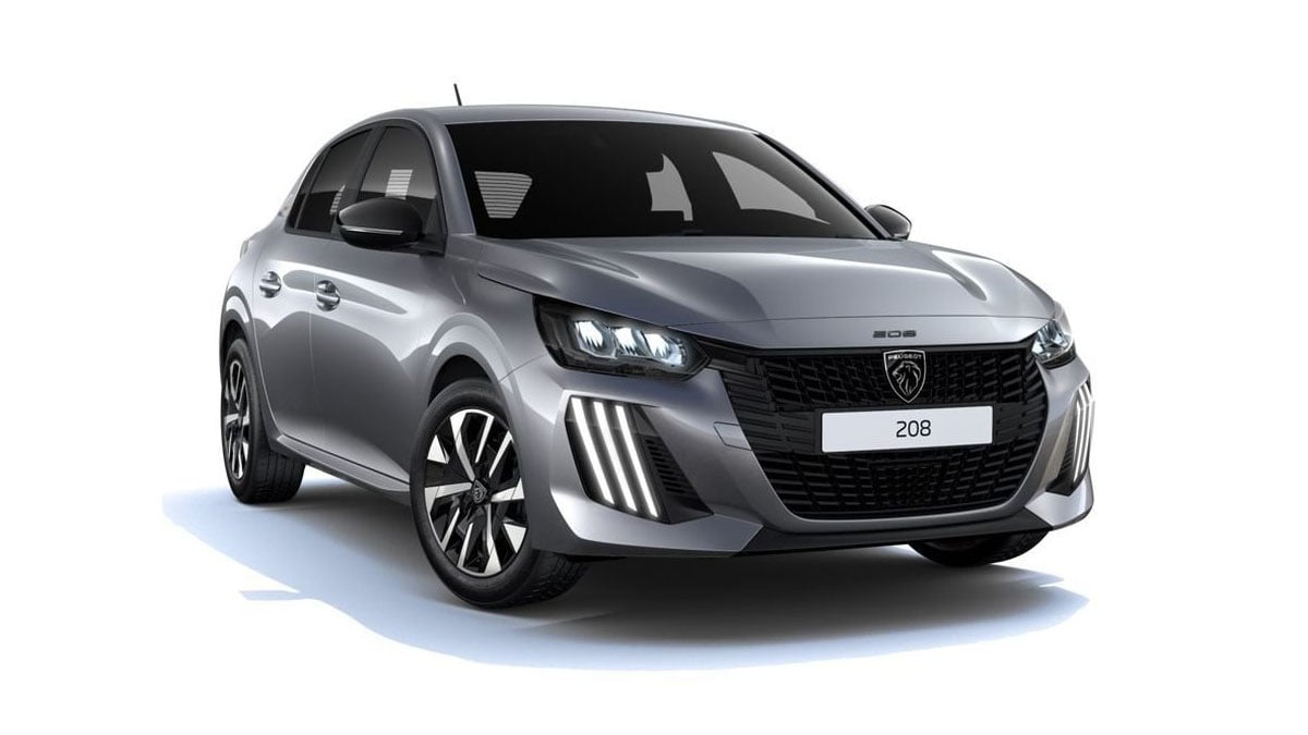 Avant de la Peugeot 208 Style avec signature lumineuse LED en forme de crocs