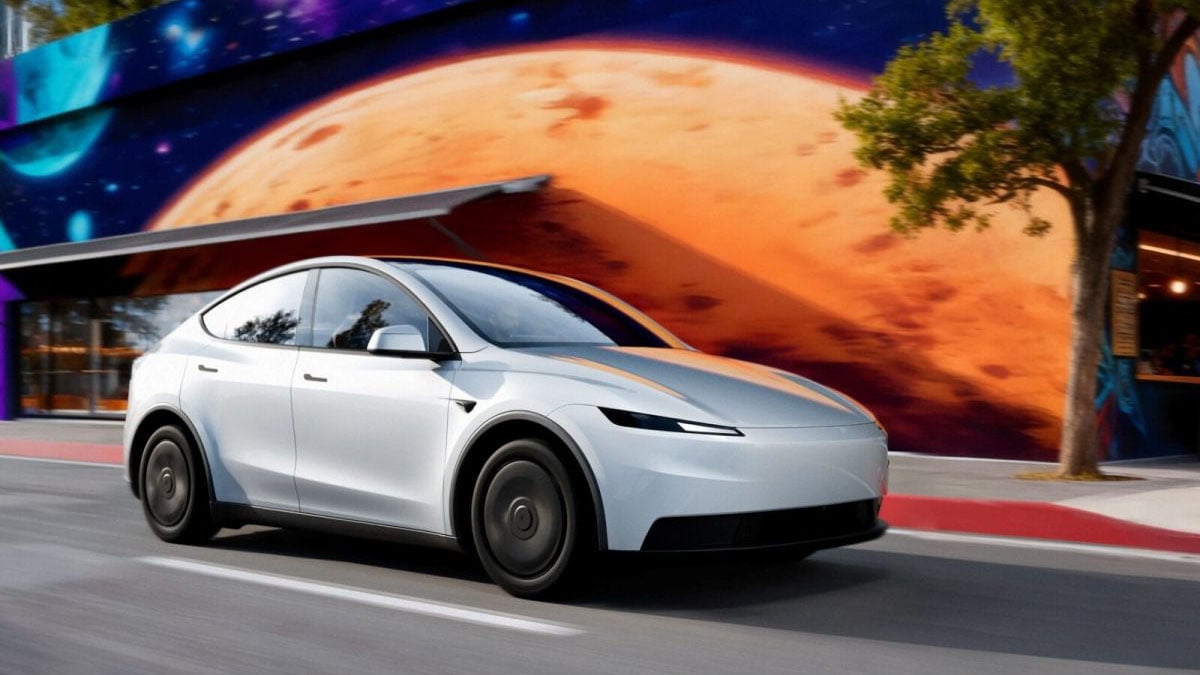 Avant de la Tesla Model 3 Standard avec projecteurs LED et pare-chocs redessiné