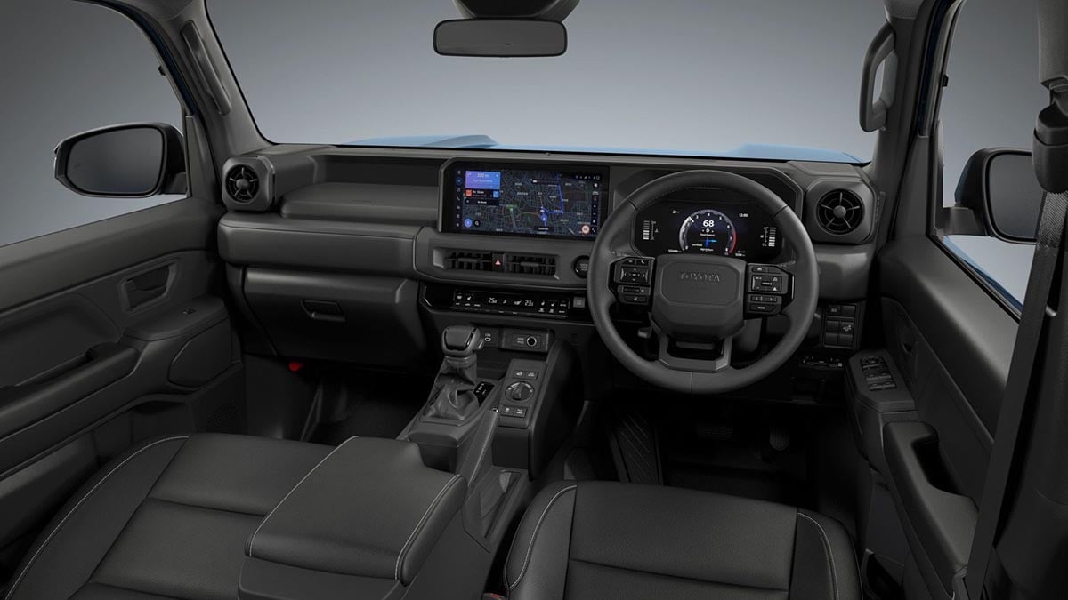  Tableau de bord du Toyota FJ 2026 avec commandes physiques et instrumentation analogique